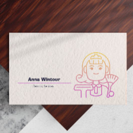 Reinigungsdienste Qr-Code Minimalistisch Visitenkarte