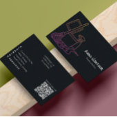 Reinigungsdienste Qr Code Minimalistische Visitenk Visitenkarte