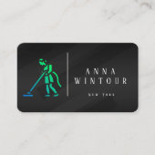 Reinigungsdienste Qr Code Moderner schwarzer Code Visitenkarte (Vorderseite)