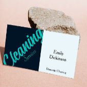 Reinigungsdienste Qr-Code-Retro Visitenkarte