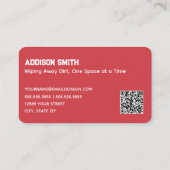 Reinigungsdienste QR Red Visitenkarte (Rückseite)