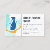 Reinigungsdienste | Reinigungsansprüche Visitenkarte (Vorderseite)
