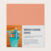 Reinigungsdienste | Reinigungsbedarf Visitenkarten (Außenseite Aufgefaltet)