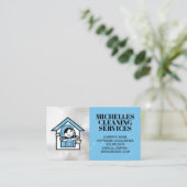 Reinigungsdienste | Reinigungslogo Visitenkarte (Stehend Vorderseite)
