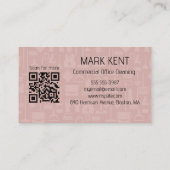Reinigungsdienste scannen, um Bush pink zu verbind Visitenkarte (Rückseite)