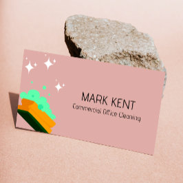 Reinigungsdienste scannen, um Bush pink zu verbind Visitenkarte