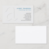 Reinigungsdienste Schattenmonogramm-Visitenkarte Visitenkarte (Vorne/Hinten)