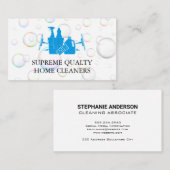 Reinigungsdienste | Seifenblasen Hintergrund Visitenkarte (Vorne/Hinten)
