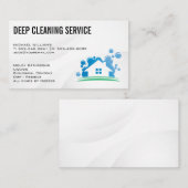 Reinigungsdienste | Soap Bubbles House Logo Visitenkarte (Vorne/Hinten)