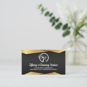 Reinigungsdienste | Spray-Flasche-Logo Visitenkarte (Stehend Vorderseite)