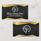 Reinigungsdienste | Spray-Flasche-Logo Visitenkarte (Vorne/Hinten)