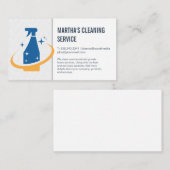 Reinigungsdienste | Spray-Flasche-Logo Visitenkarte (Vorne/Hinten)