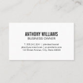 Reinigungsdienste | Squeegee | Holz Visitenkarte (Rückseite)