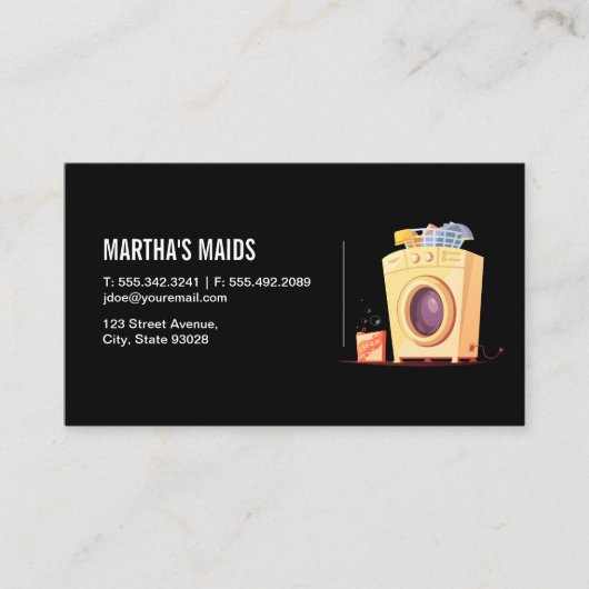 Reinigungsdienste Vakuum Visitenkarte (Vorderseite)