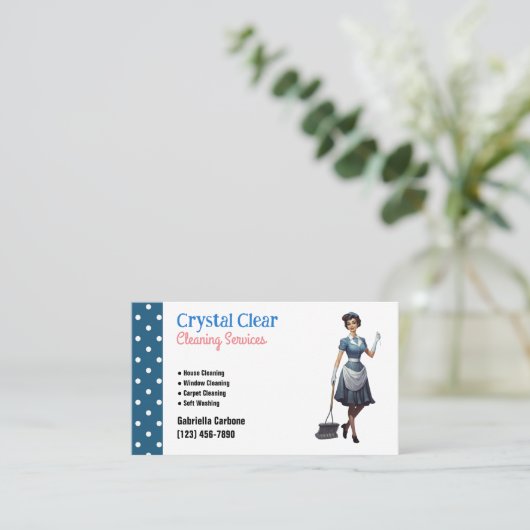 Reinigungsdienste Visitenkarte (Stehend Vorderseite)