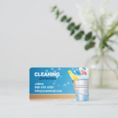 Reinigungsdienste Visitenkarte (Stehend Vorderseite)