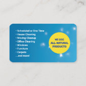 Reinigungsdienste Visitenkarte (Rückseite)