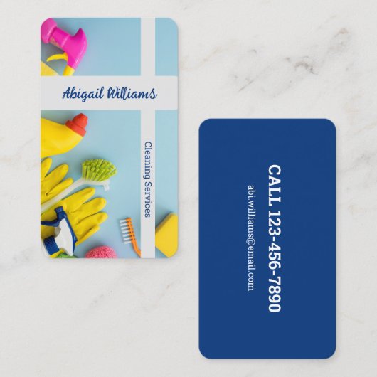 Reinigungsdienste Visitenkarte (Vorne/Hinten)