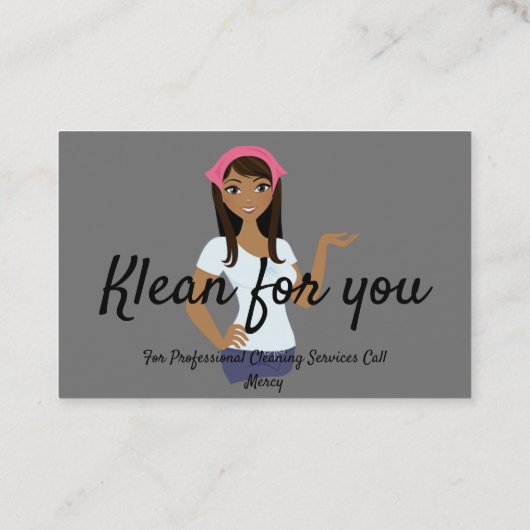 Reinigungsdienste Visitenkarte (Rückseite)