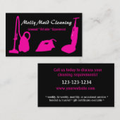 Reinigungsdienste Visitenkarte Pink Black (Vorne/Hinten)