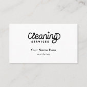 Reinigungsdienste - Visitenkarten Visitenkarte (Rückseite)