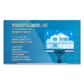 Reinigungsdienste | Window Cleaners Squeegee Magnetische Visitenkarte (Vorderseite)