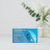 Reinigungsdienste | Window Squeegee Logo Visitenkarte (Stehend Vorderseite)