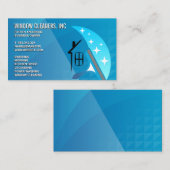 Reinigungsdienste | Window Squeegee Logo Visitenkarte (Vorne/Hinten)