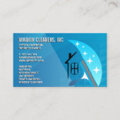 Reinigungsdienste | Window Squeegee Logo Visitenkarte (Vorderseite)