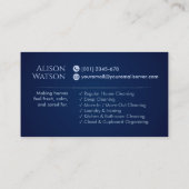 Reinigungsdienste - zeichnend Weißkreide Visitenkarte (Rückseite)