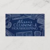 Reinigungsdienste - zeichnend Weißkreide Visitenkarte (Vorderseite)