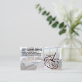 Reinigungsdienste | Zimmer sauber Modernes Wohnzim Visitenkarte (Stehend Vorderseite)