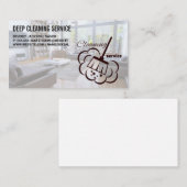 Reinigungsdienste | Zimmer sauber Modernes Wohnzim Visitenkarte (Vorne/Hinten)