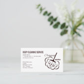 Reinigungsdienste | Zimmer und Mop Visitenkarte (Stehend Vorderseite)