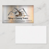 Reinigungsdienste | ZUHAUSE | Metall-Hintergrund Visitenkarte (Vorne/Hinten)