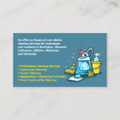 Reinigungsdienstkarte Visitenkarte (Rückseite)