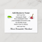 Reinigungsdienstkarte Visitenkarte (Rückseite)