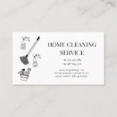 Reinigungsdienstkarte Visitenkarte (Vorderseite)