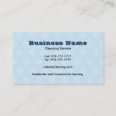 Reinigungsdienstkarten Visitenkarte (Rückseite)
