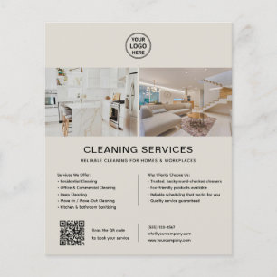 Reinigungsdienstleistungen Benutzerdefinierter Log Flyer