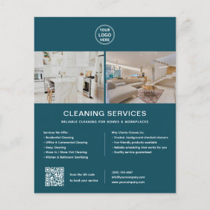 Reinigungsdienstleistungen Benutzerdefiniertes Log Flyer
