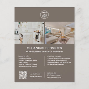 Reinigungsdienstleistungen Benutzerdefiniertes Log Flyer