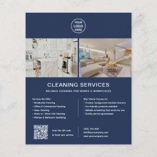 Reinigungsdienstleistungen Benutzerdefiniertes Log Flyer