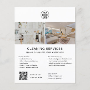 Reinigungsdienstleistungen Benutzerdefiniertes Log Flyer