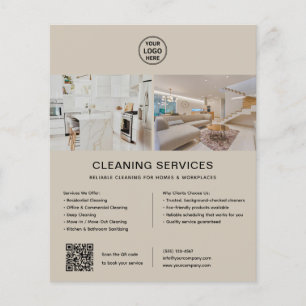 Reinigungsdienstleistungen Benutzerdefiniertes Log Flyer
