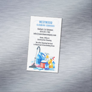 Reinigungsdienstleistungen Magnetische Visitenkarte