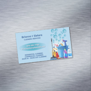 Reinigungsdienstleistungen Magnetische Visitenkarte