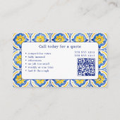 Reinigungsdienstleistungen Professioneller QR-Code Visitenkarte (Rückseite)