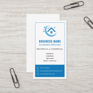Reinigungsdienstleistungen Professionelles Logo Bl Visitenkarte