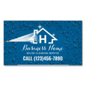 Reinigungsdruck Monogramm-Logo Magnetische Visitenkarte (Vorderseite)